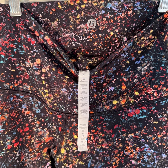 Lululemon Wunder Under Hi-Rise Legging Size 4 Flowerescent Multi 32" Long - Picture 7 of 14